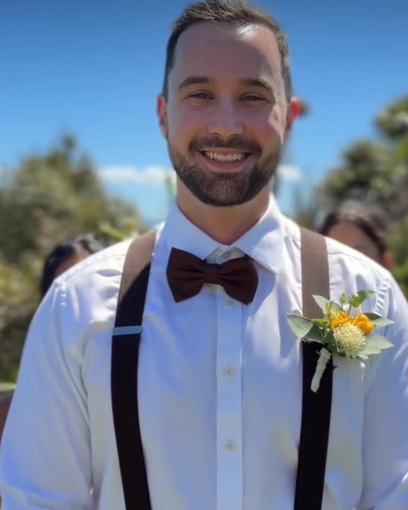 Buttonholes designed to tie in beautifully with the bridal bouquet